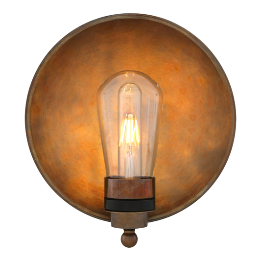GALIT - Brass Dish Wall Light 25cm IP65