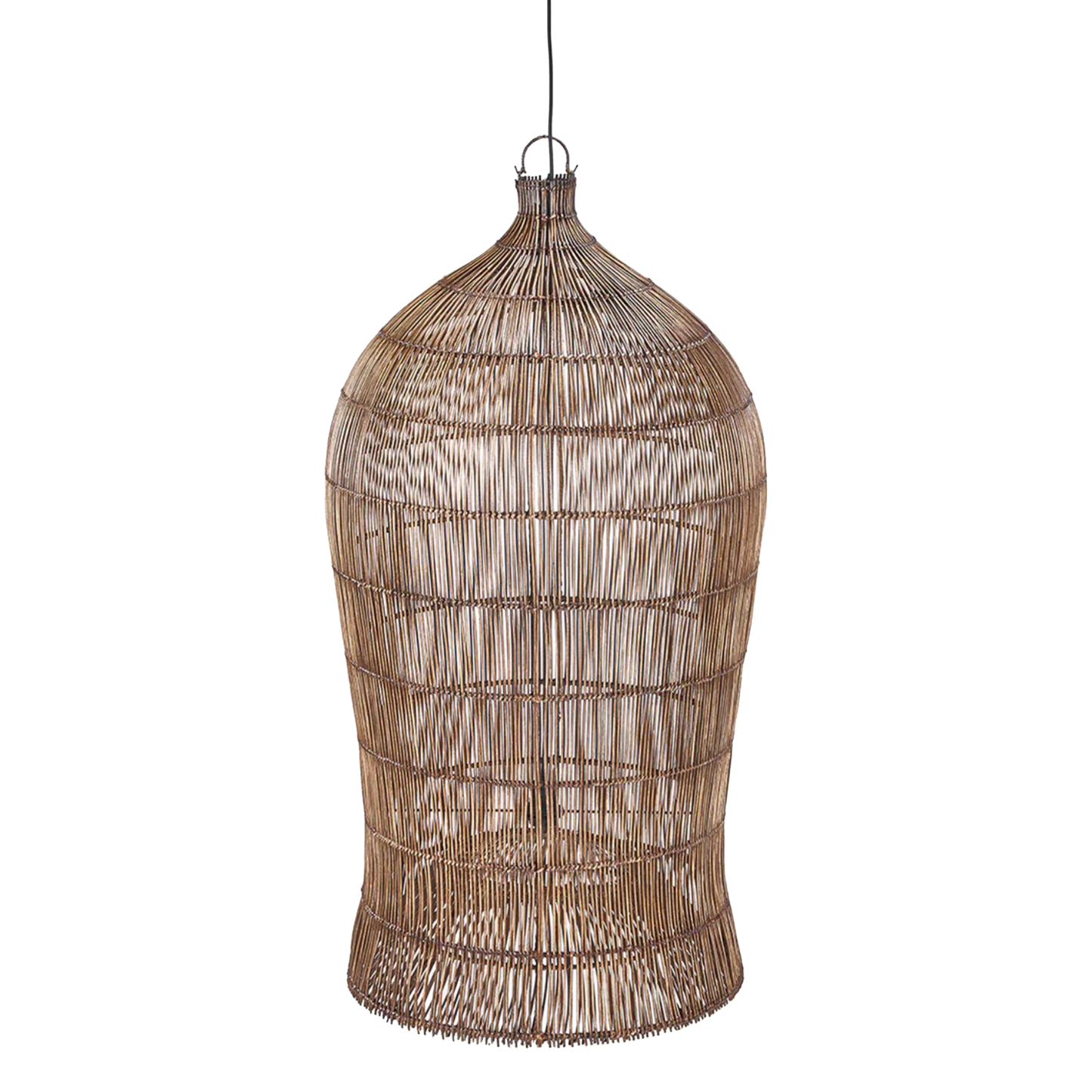 THE WOVEN BELL PENDANT - Dark Walnut XL (Höjd 112cm)