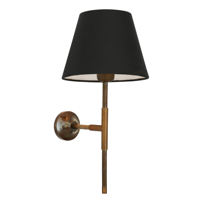 TENBY -  Modern Brass Wall Light with Fabric Shade