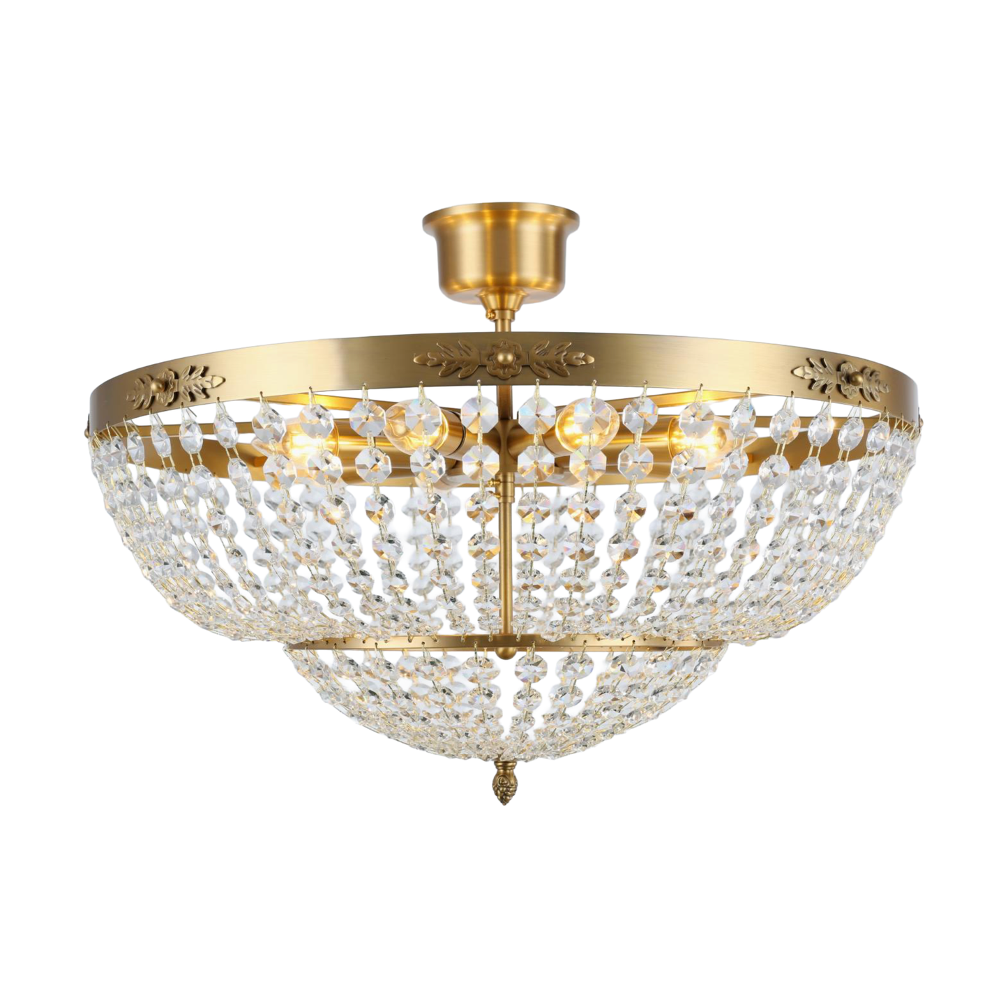 VICTORIA PLAFOND -  Borstad Mässing D56xH28