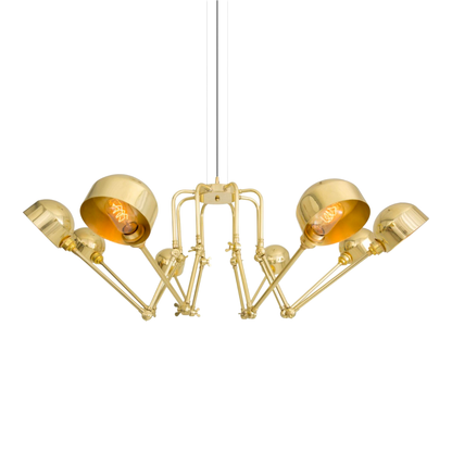 SAN JOSE - Eight Arm Brass Chandelier