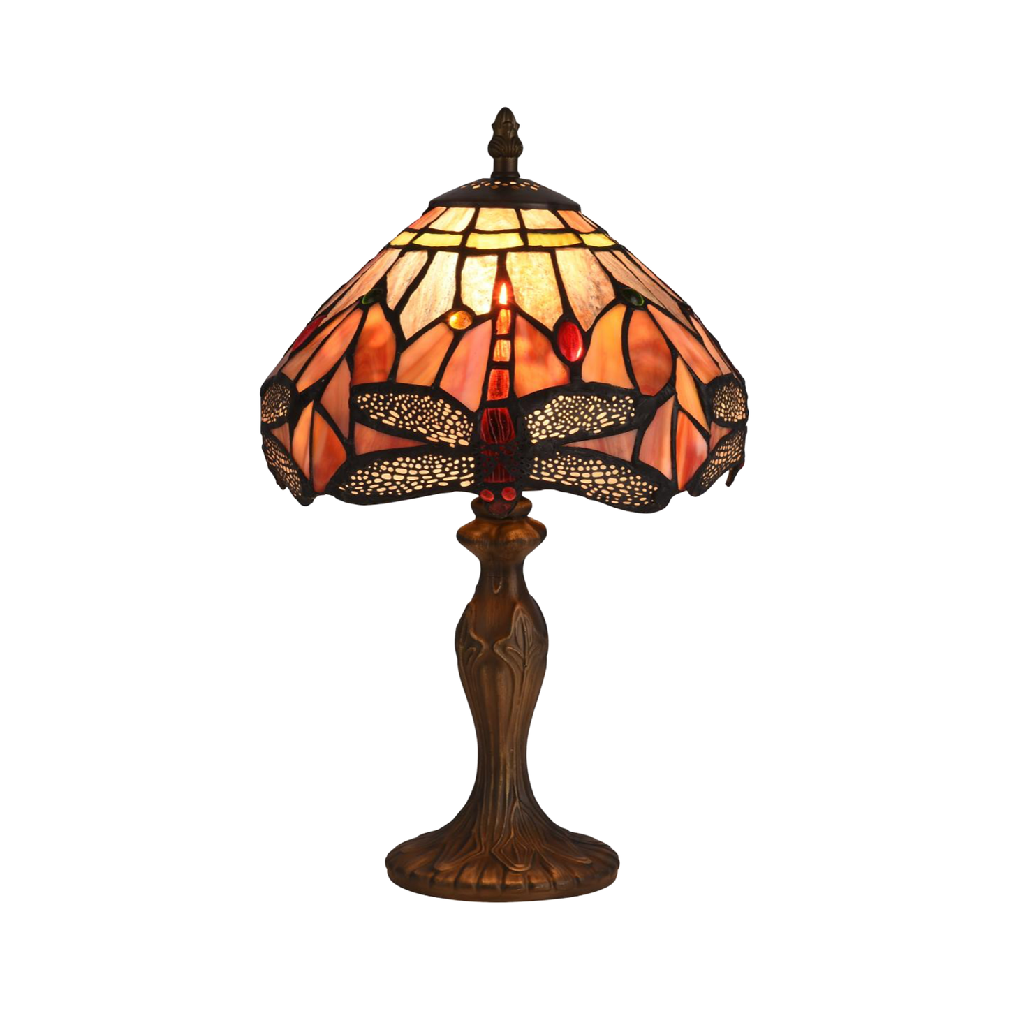 TROLLSLÄNDA ÄDELSTEN Tiffany Bordlampa. H:35cm