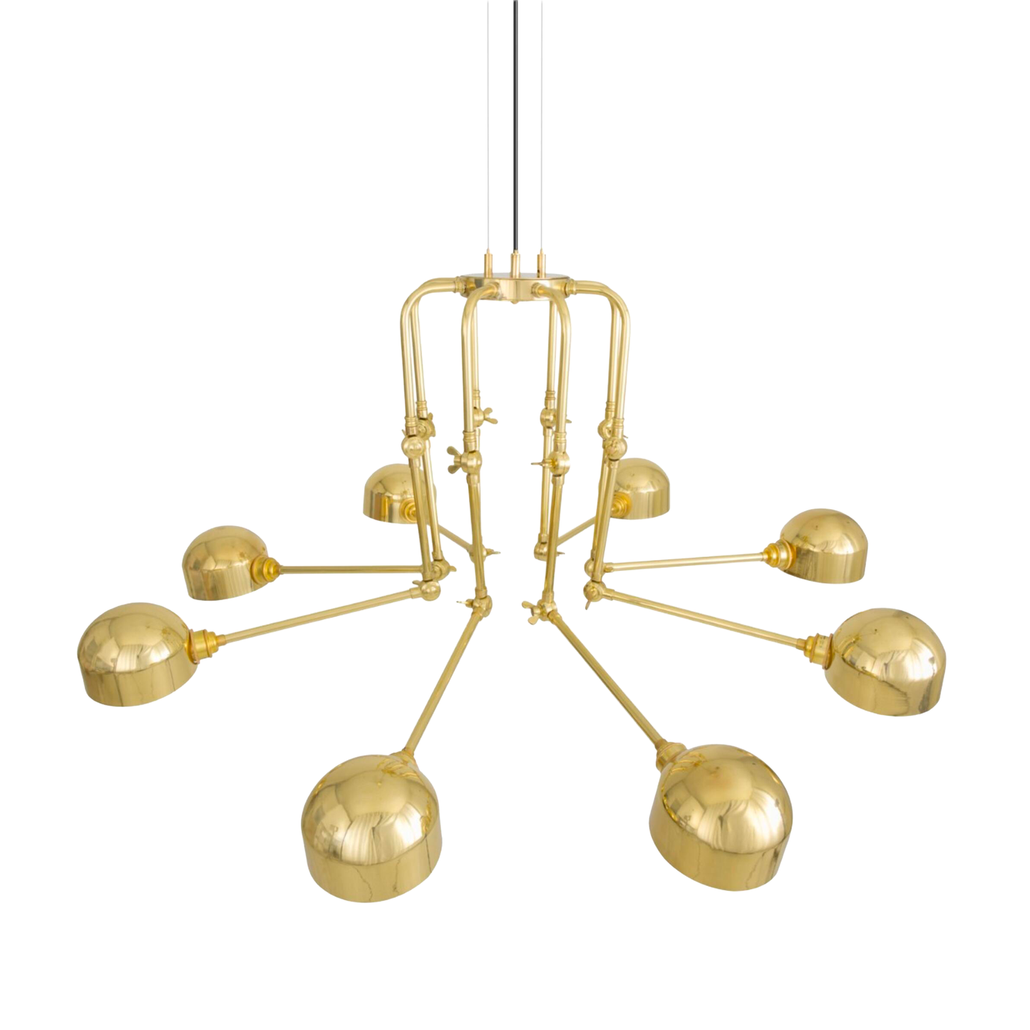 SAN JOSE - Eight Arm Brass Chandelier