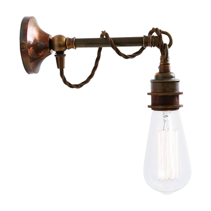 REHAU - Industrial Bare Bulb Wall Light on Hook
