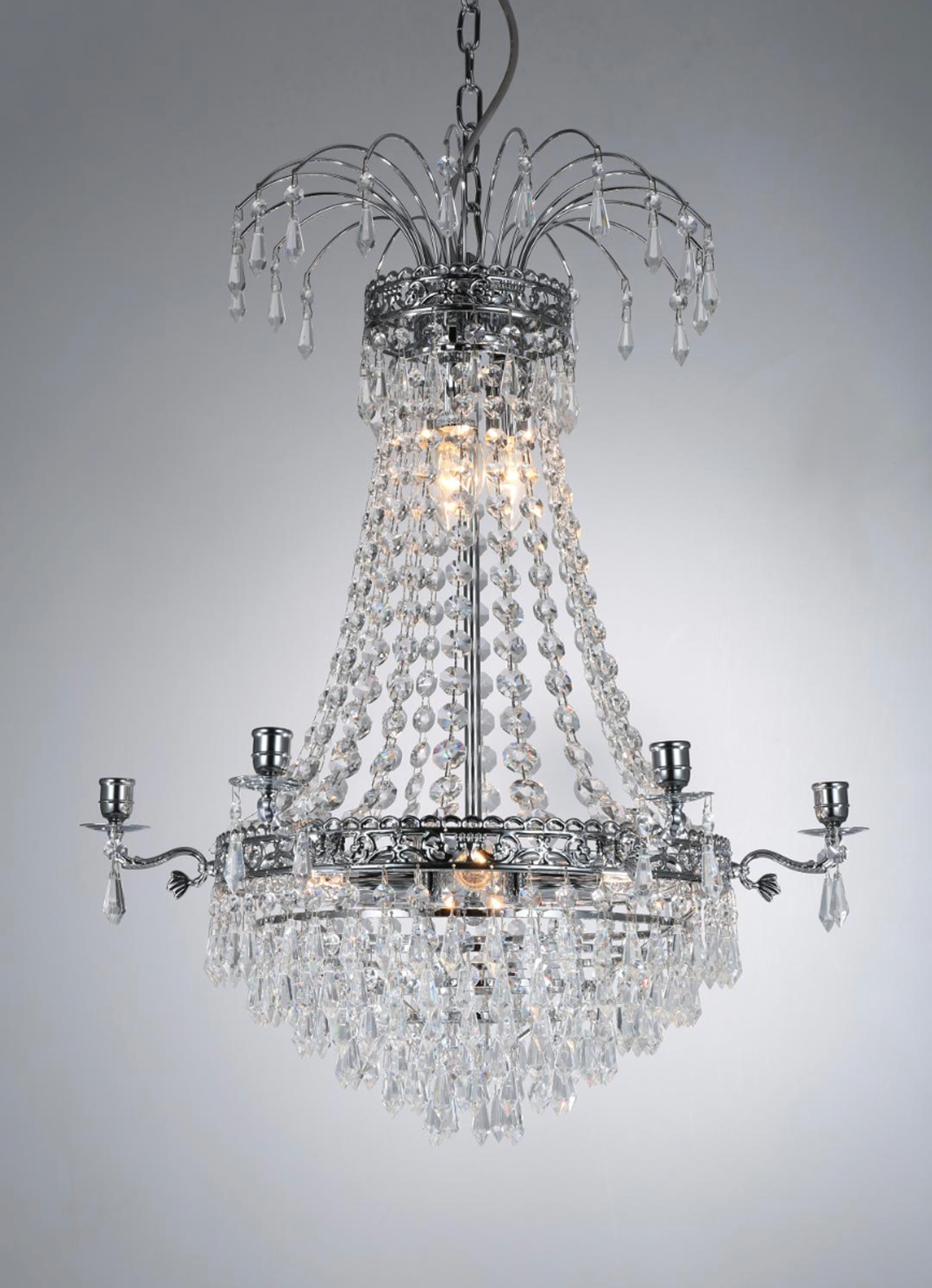 EMPIRE CLASSIC 6-Arm - Liten Krom. D55xH68