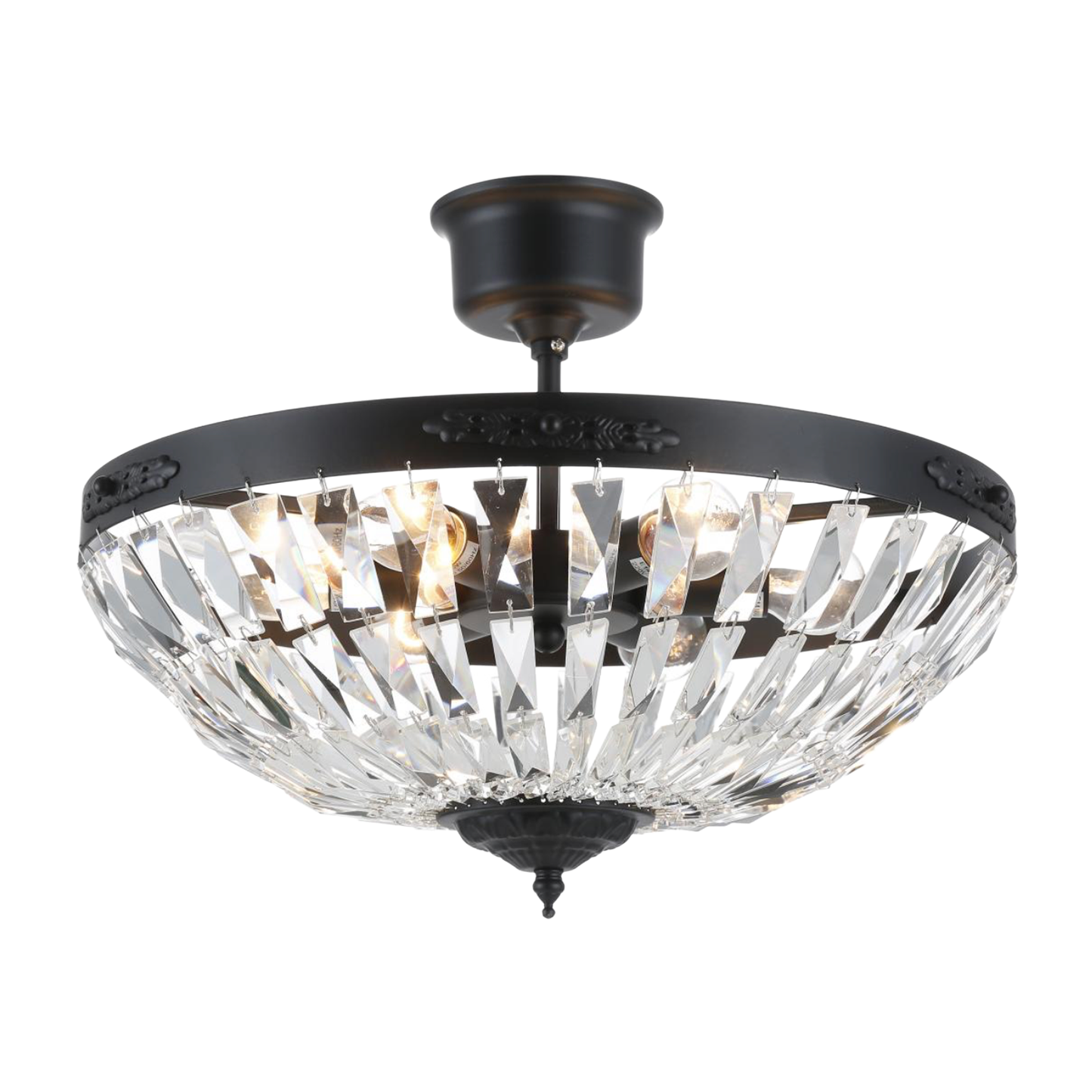 BOW PLAFOND - Stor Svartlackerad D42xH28