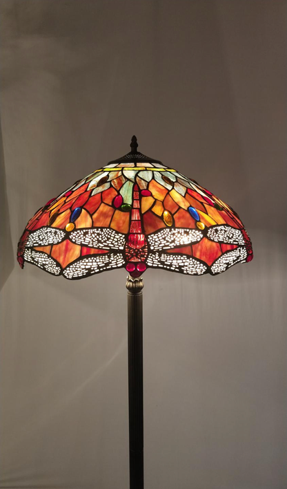 TROLLSLÄNDA ÄDELSTEN Tiffany Golvlampa. H160cm