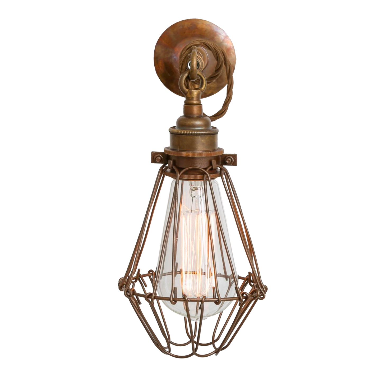 EDOM -  Industrial Cage Wall Light on Hook
