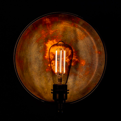 Chulainn Industrial Brass Dish Wall Light 25cm