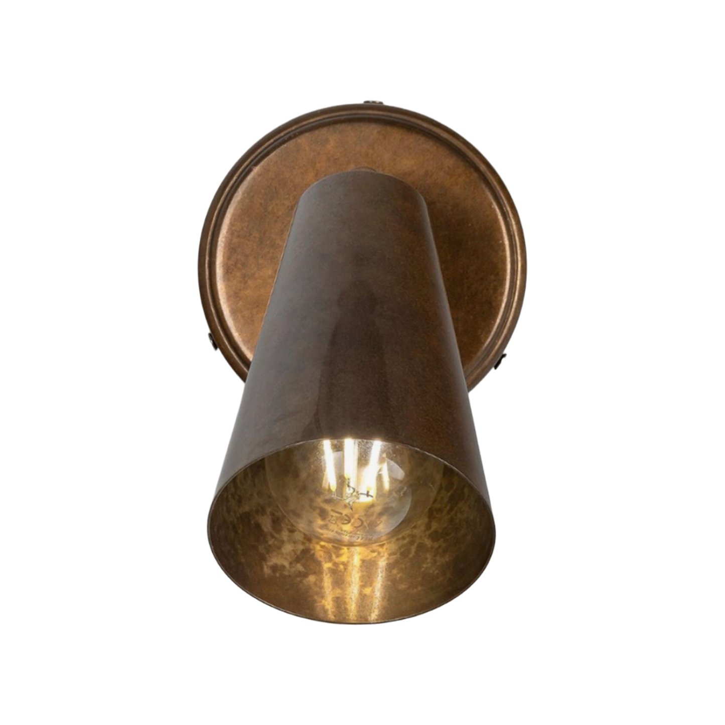 CASHEL - Adjustable Brass Cone Wall Light 12cm