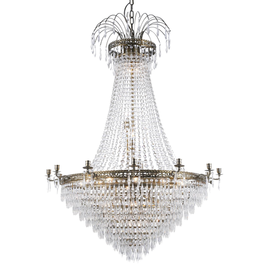 EMPIRE CLASSIC NY 10-Arm - XL Antik Mässing. D95xH130