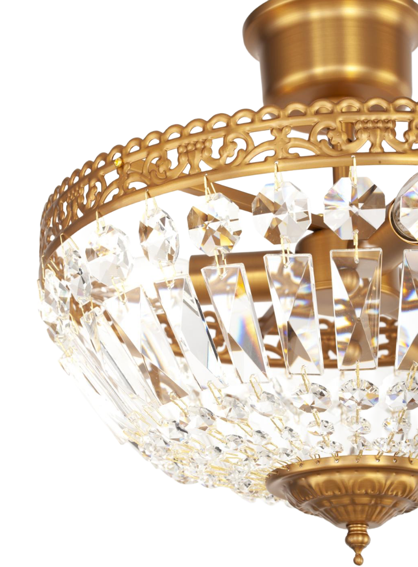 CLASSIC PLAFOND - Liten Borstad Mässing D35xH26