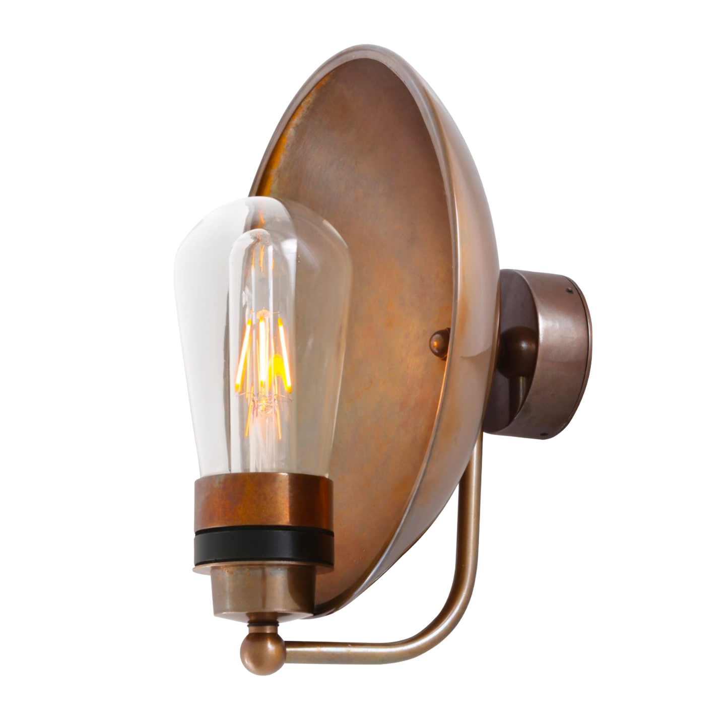 GALIT - Brass Dish Wall Light 25cm IP65