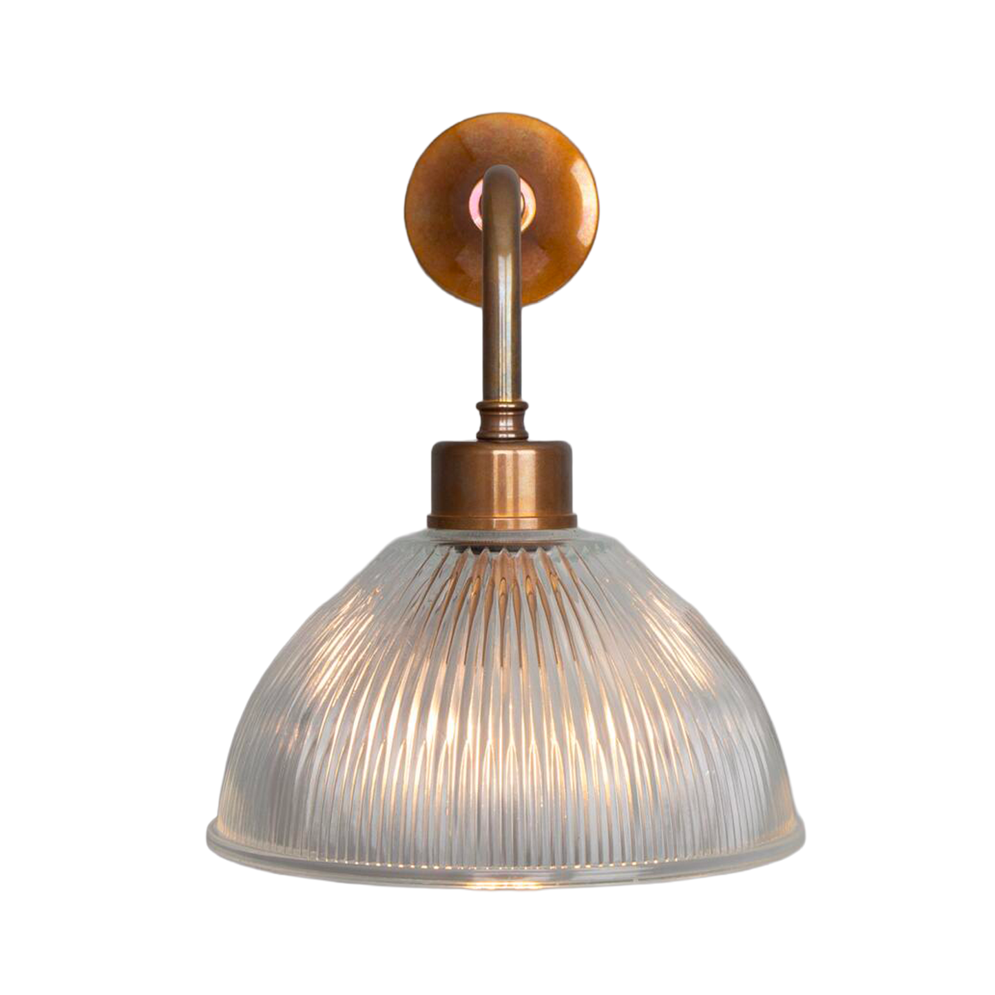 DHAKA - Vintage Prismatic Glass Dome Wall Light 19.5cm