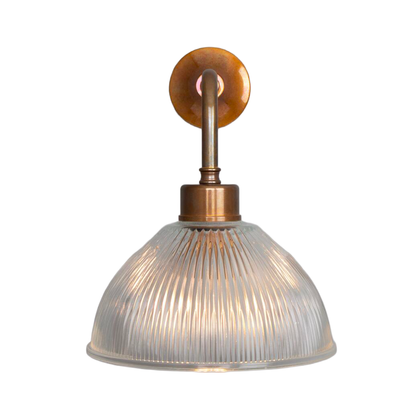 DHAKA - Vintage Prismatic Glass Dome Wall Light 19.5cm