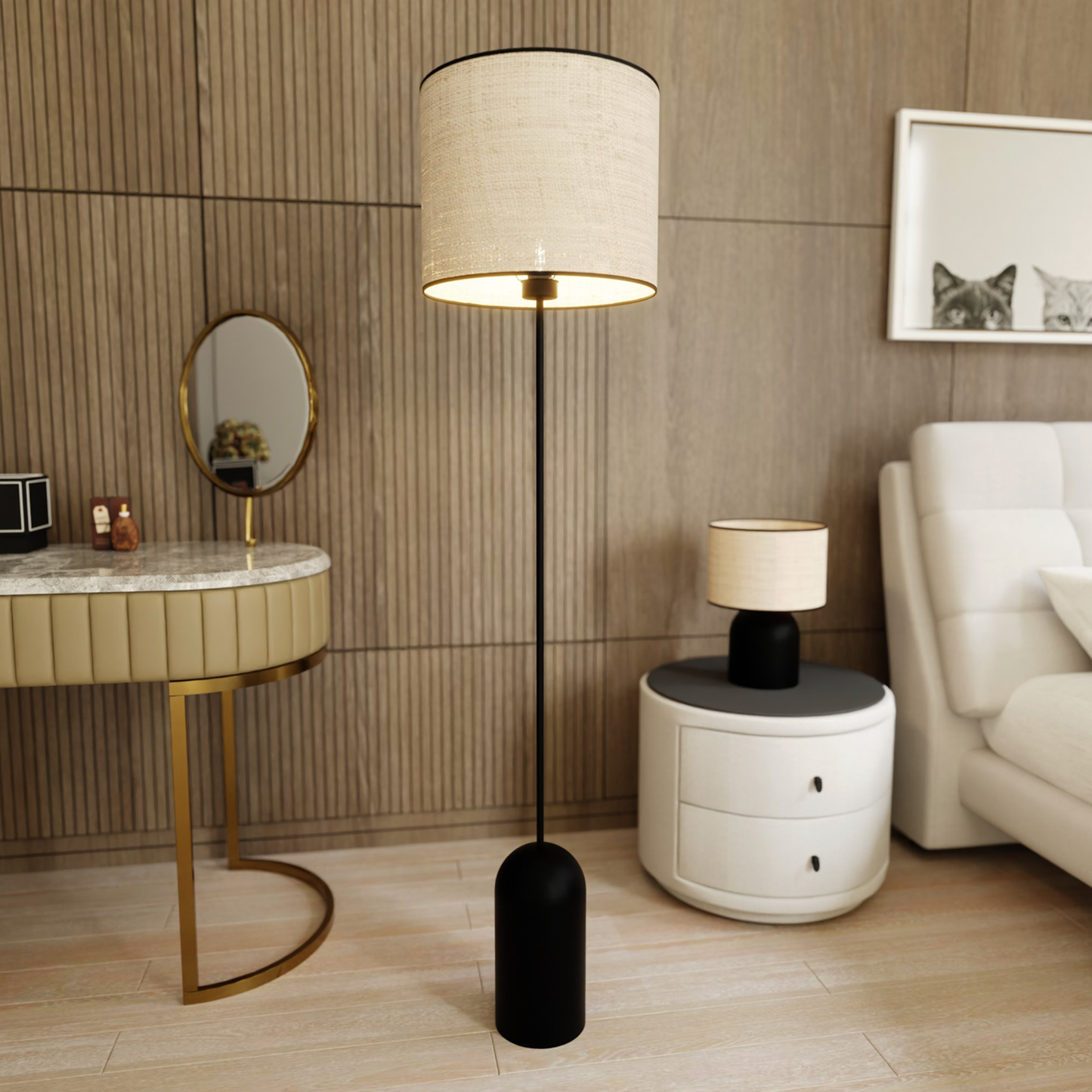 ASPEN - Golvlampa med skärm