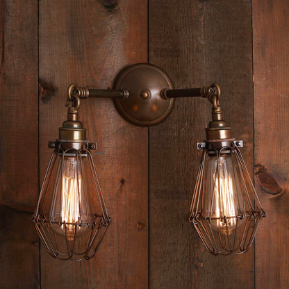 RIGO - Double Cage Vintage Wall Light