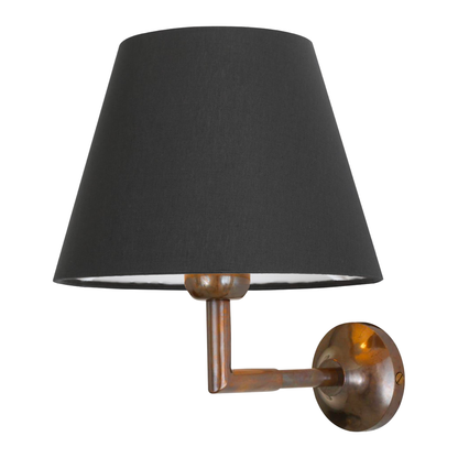 KILKEE - Modern Brass Wall Light with Fabric Shade