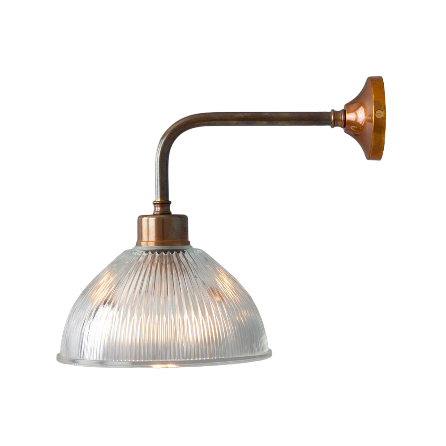 DHAKA - Vintage Prismatic Glass Dome Wall Light 19.5cm