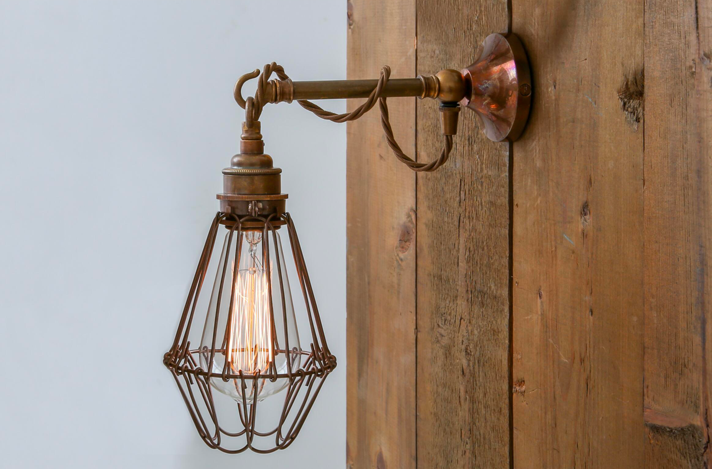 EDOM -  Industrial Cage Wall Light on Hook