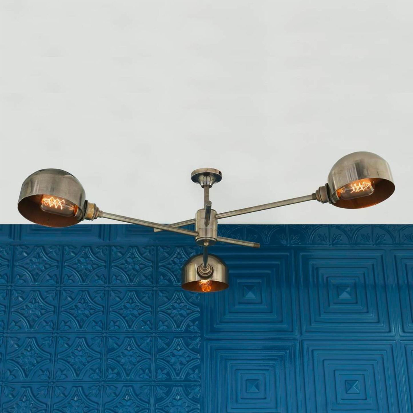 SAN JOSE - Vintage Flush Chandelier, Three-Arm