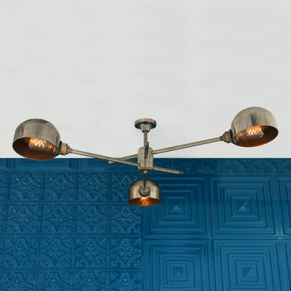 SAN JOSE - Vintage Flush Chandelier, Three-Arm