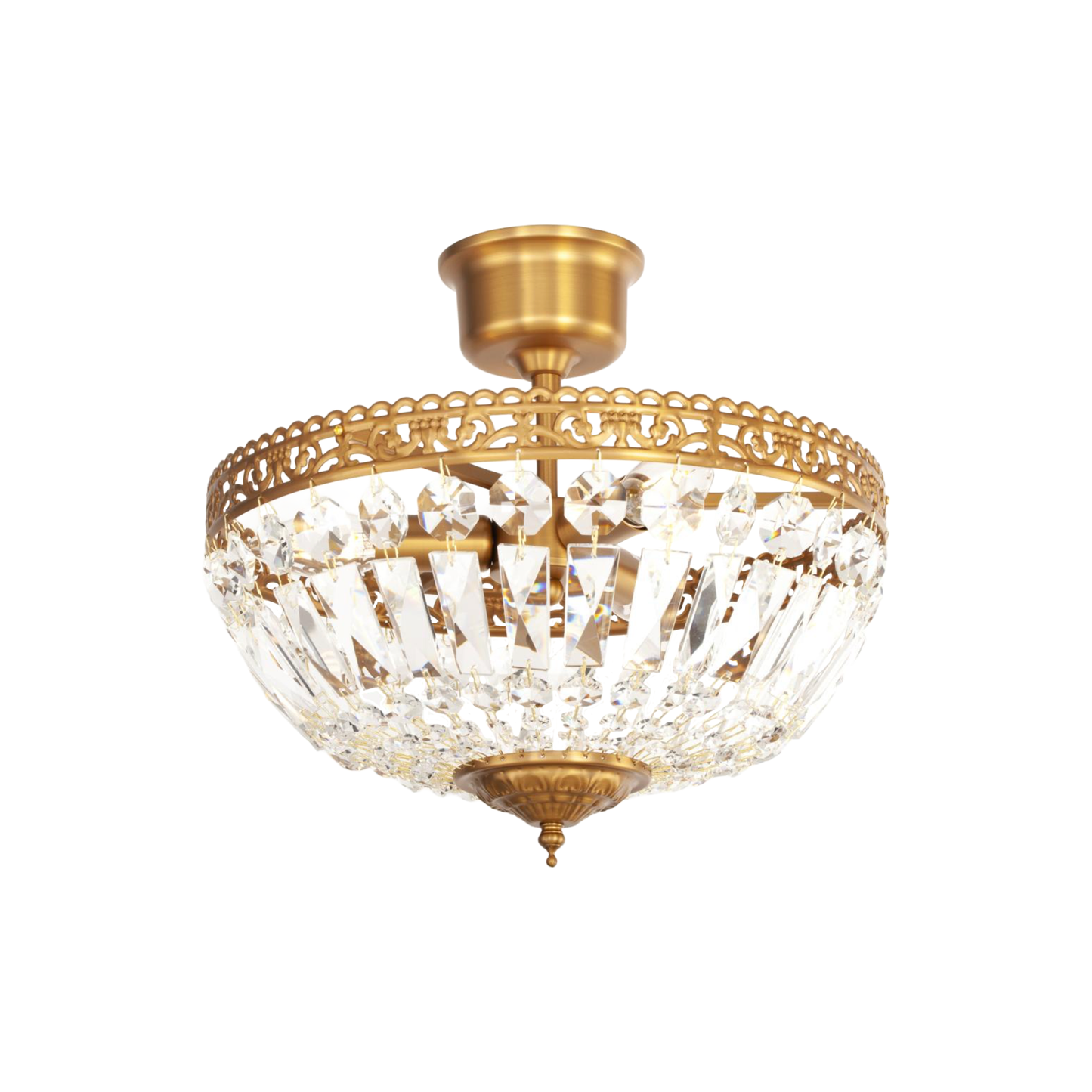 CLASSIC PLAFOND - Liten Borstad Mässing D35xH26