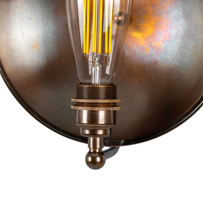 Chulainn Industrial Brass Dish Wall Light 25cm