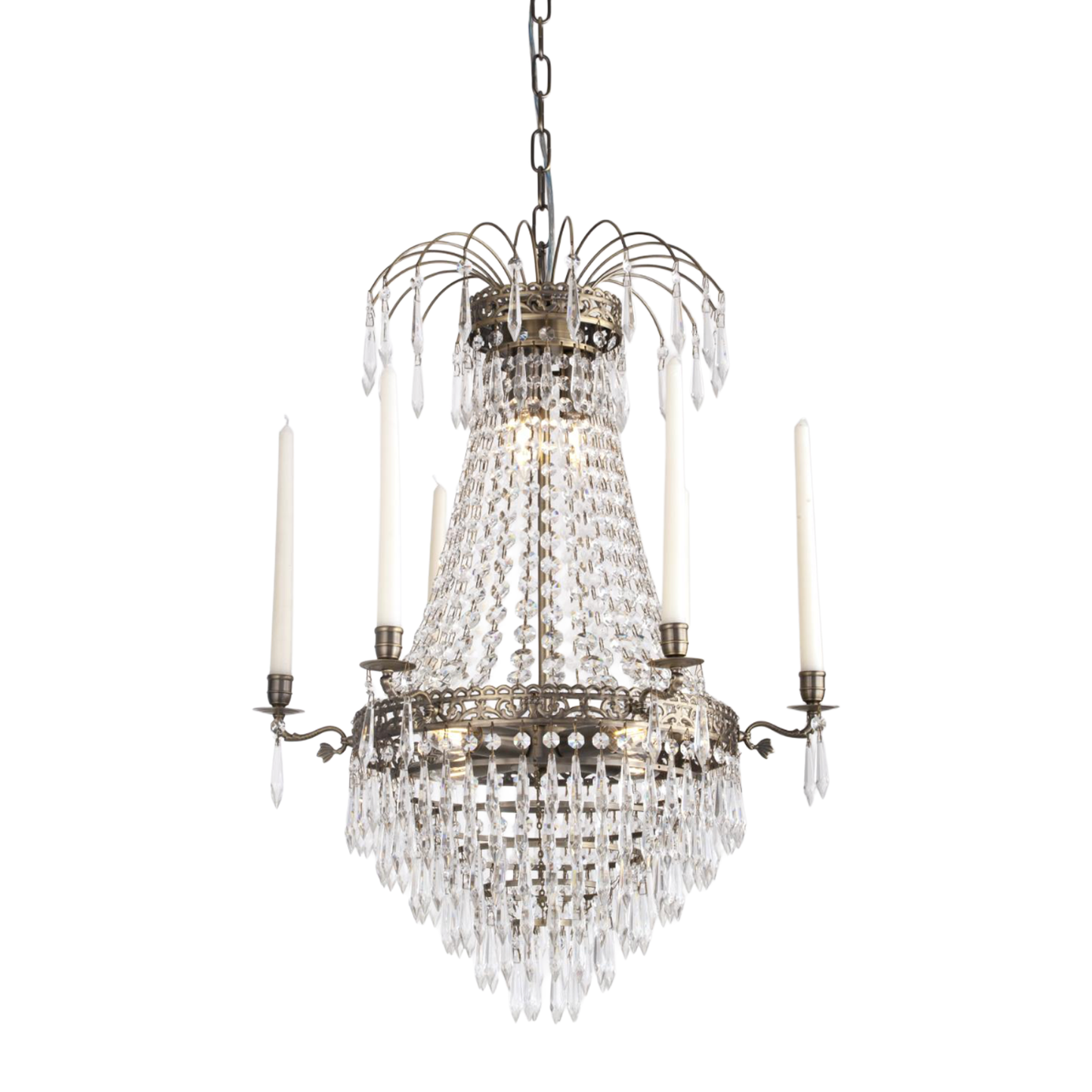 EMPIRE CLASSIC NY 6-Arm - Mellan Antik Mässing. D55xH84