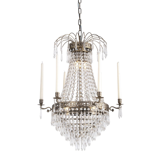 EMPIRE CLASSIC NY 6-Arm - Mellan Antik Mässing. D55xH84