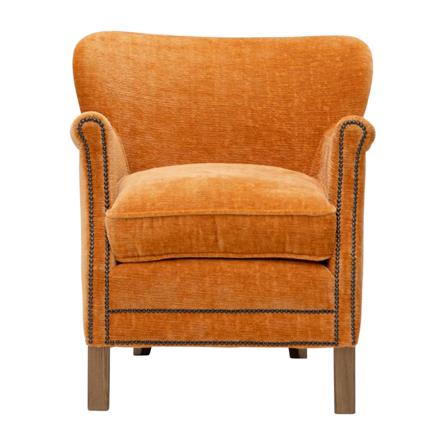 TYGFÅTÖLJ - Orange Sammet