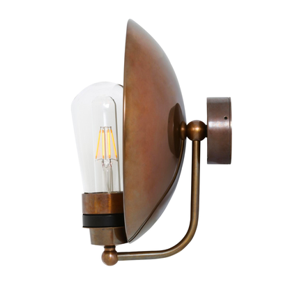 GALIT - Brass Dish Wall Light 25cm IP65