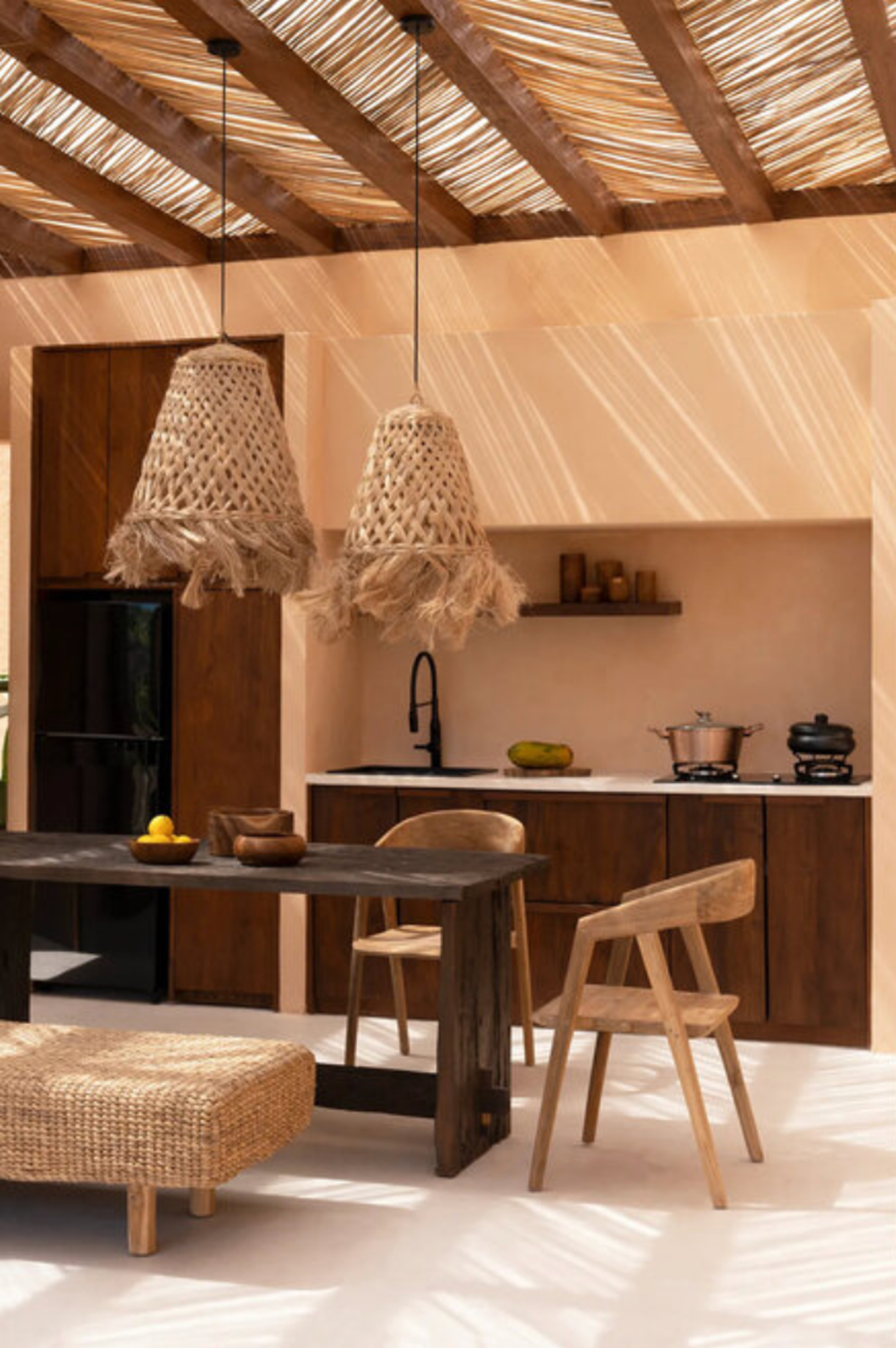 THE ABACA JELLY FISH PENDANT - Natural L