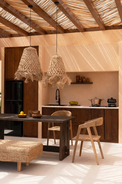 THE ABACA JELLY FISH PENDANT - Natural L