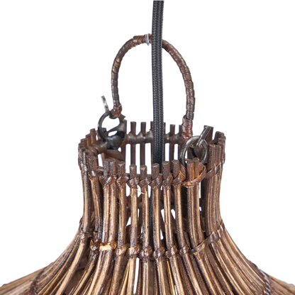 THE WOVEN BELL PENDANT - Dark Walnut XL (Höjd 112cm)