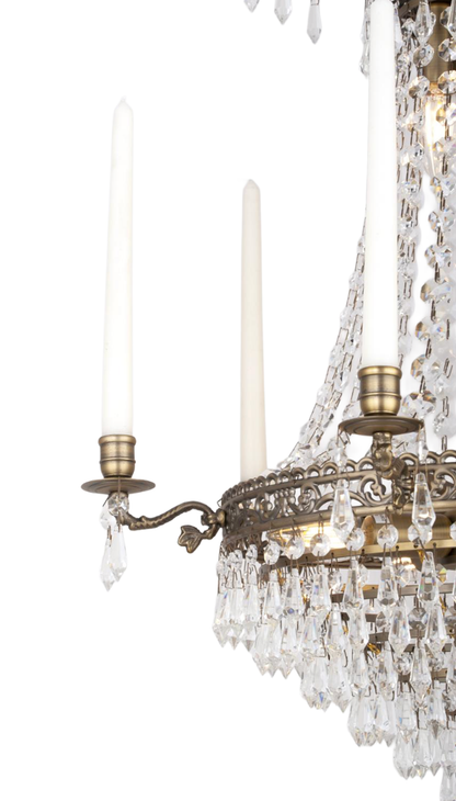 EMPIRE CLASSIC 6-Arm - Liten Antik Mässing. D55xH68