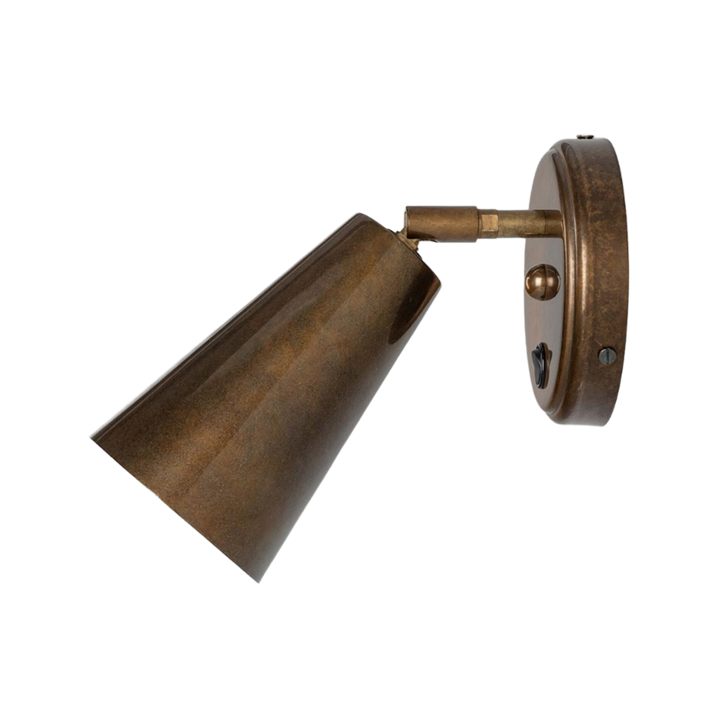 CASHEL - Adjustable Brass Cone Wall Light 12cm