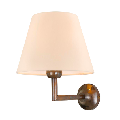 KILKEE - Modern Brass Wall Light with Fabric Shade