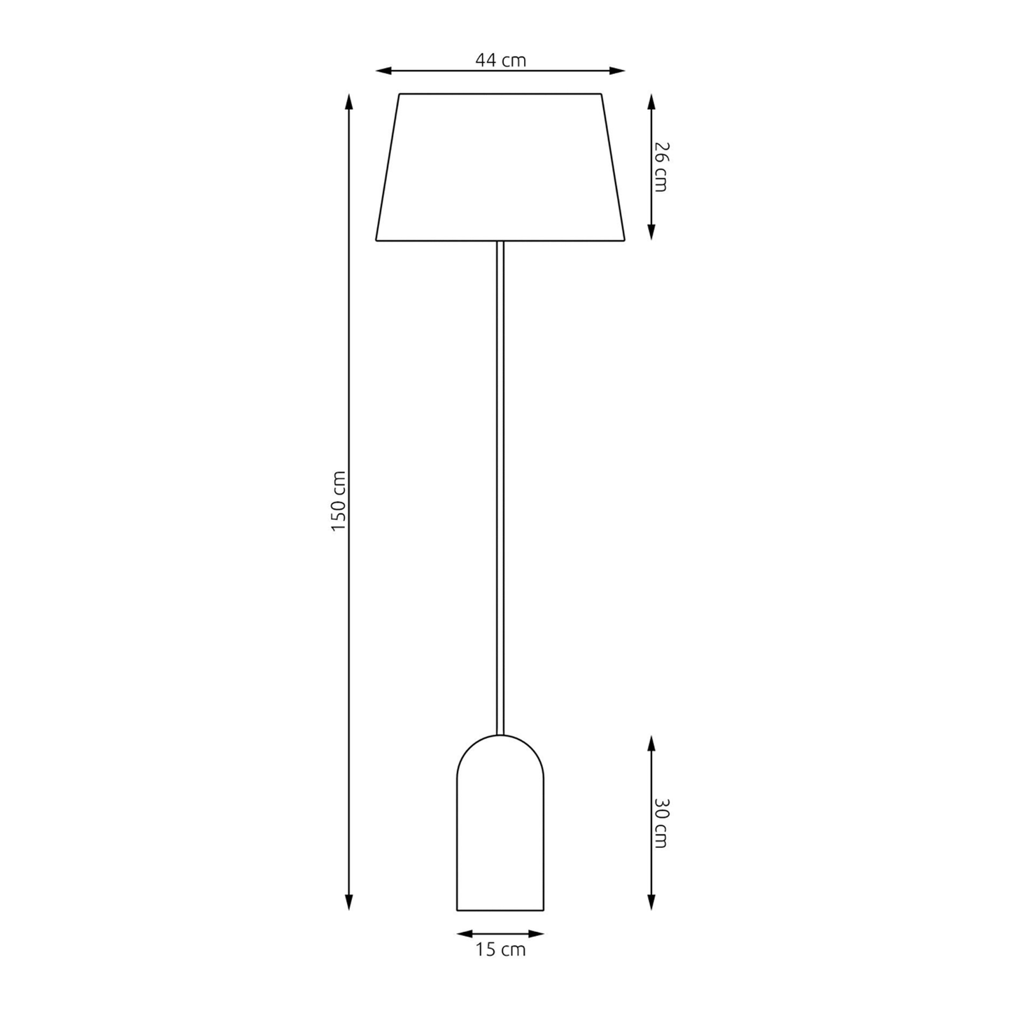 PEARL - Golvlampa med skärm