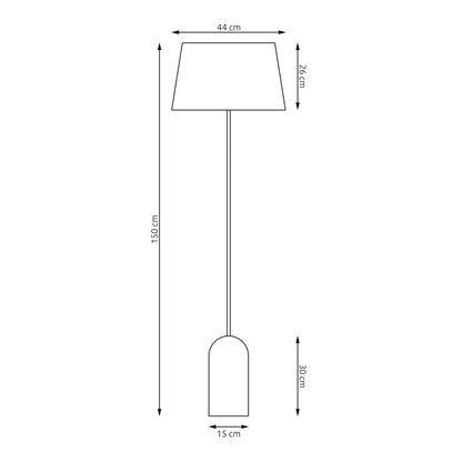 PEARL - Golvlampa med skärm