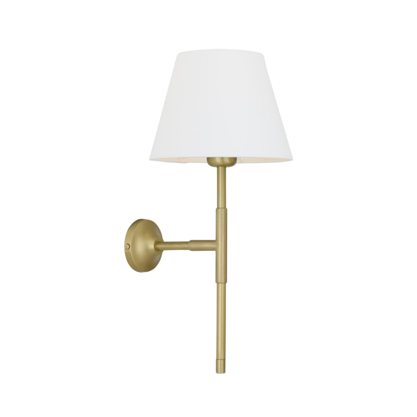 TENBY -  Modern Brass Wall Light with Fabric Shade