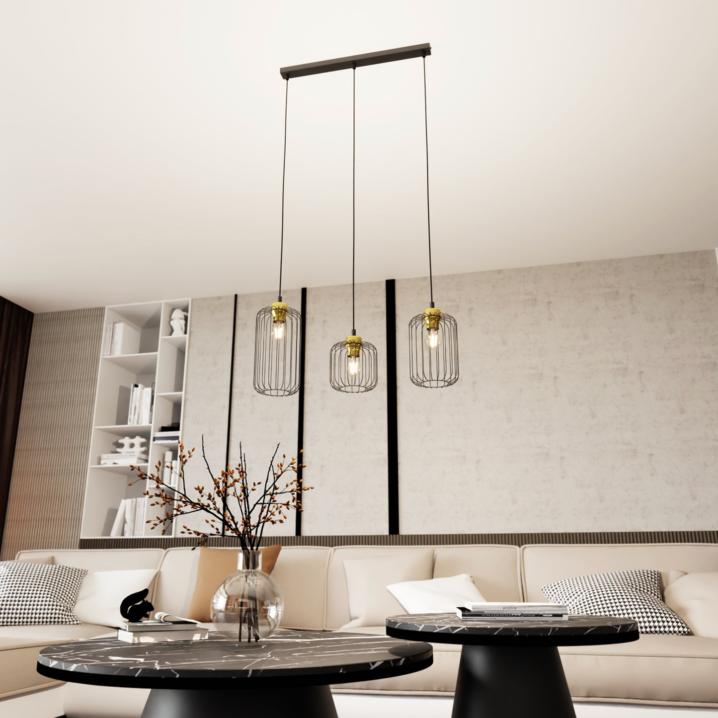 VANDER 3 - Pendel Taklampa Rak 60cm