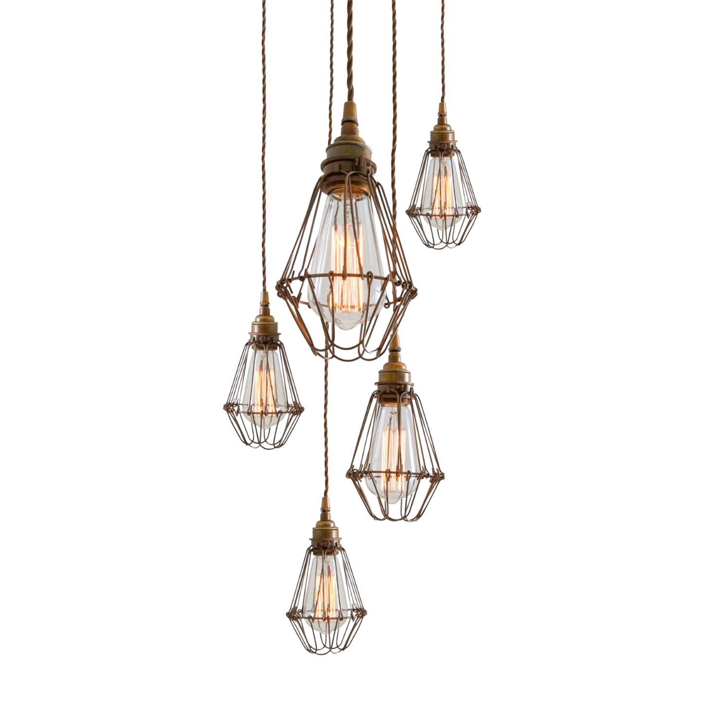 PRAIA - Cage Pendant Cluster, Five Light