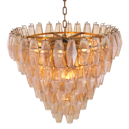 BENINI TAKKRONA S - Amberfärgat glas