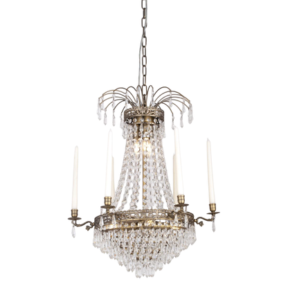 EMPIRE CLASSIC 6-Arm - Liten Antik Mässing. D55xH68