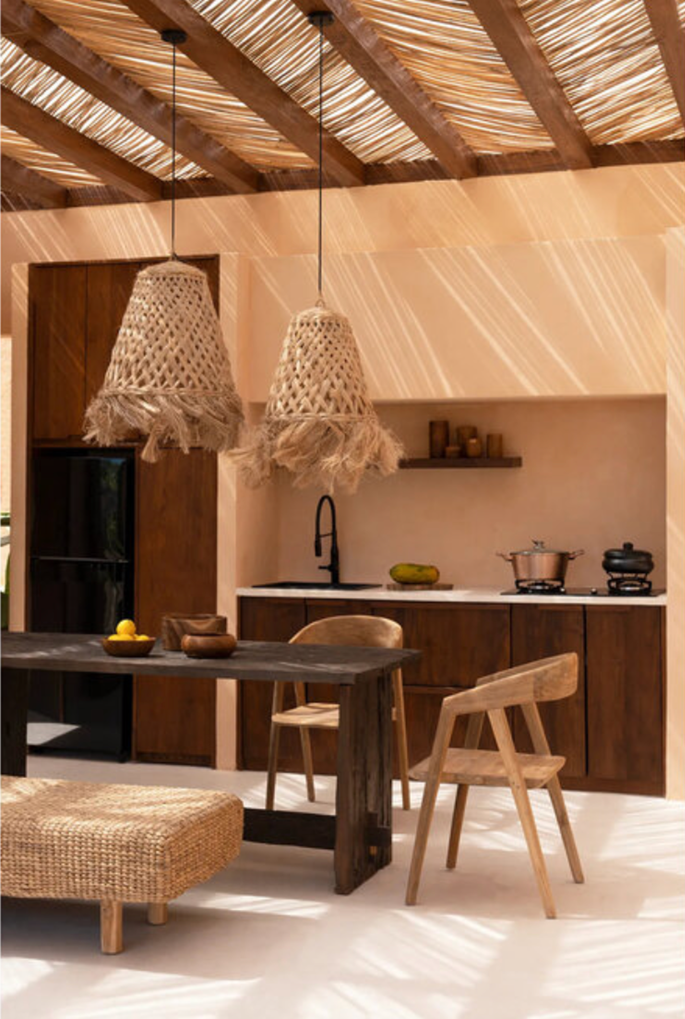 THE ABACA JELLY FISH PENDANT - Natural S
