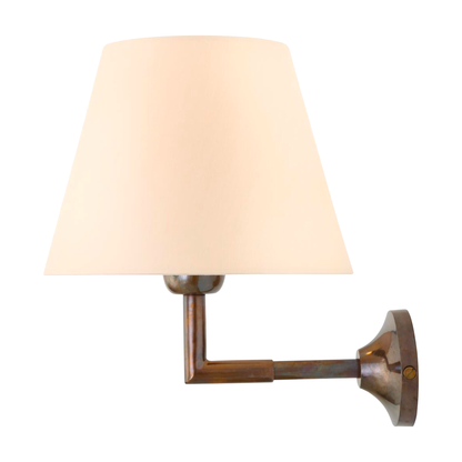 KILKEE - Modern Brass Wall Light with Fabric Shade