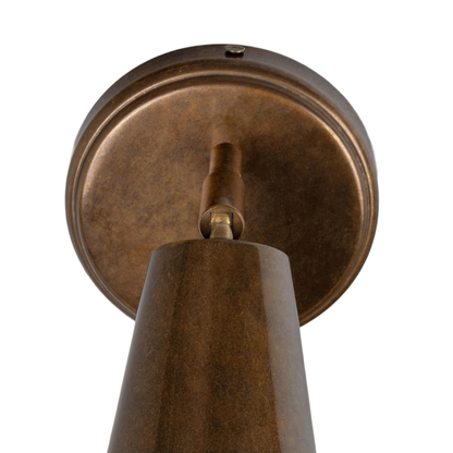 CASHEL - Adjustable Brass Cone Wall Light 12cm