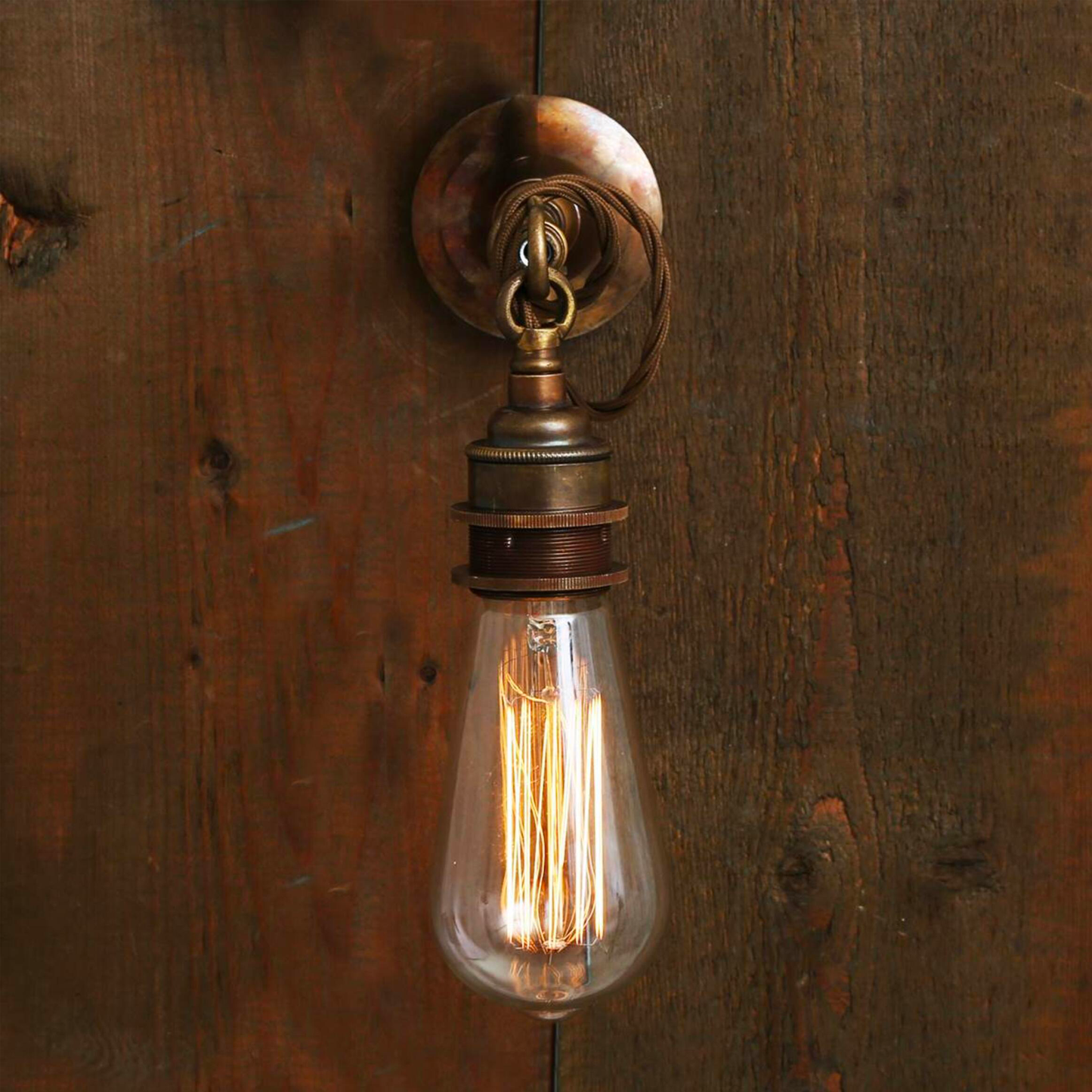 REHAU - Industrial Bare Bulb Wall Light on Hook