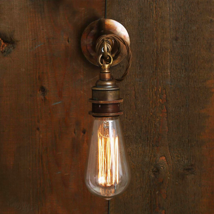 REHAU - Industrial Bare Bulb Wall Light on Hook